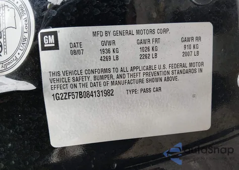 2008 Pontiac G6 Value Leader from USA, damaged, VIN 1G2ZF57B084131982